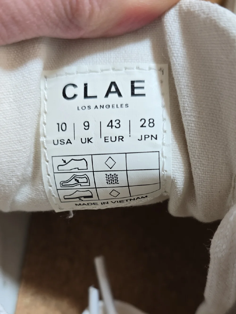 Clae Bradley Off-White Vegan Chips Sneakers